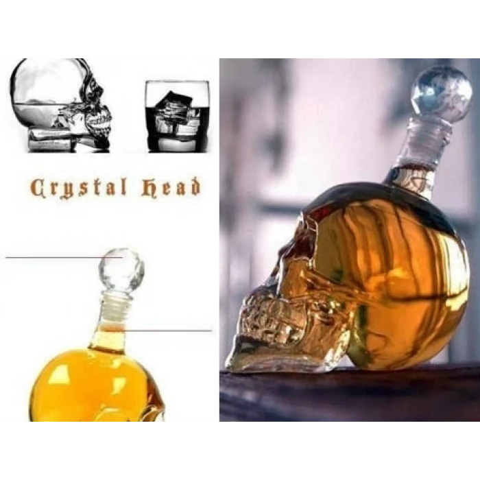 ieg™ Crystal Head Kuru Kafa Cam Şişe 350 Ml