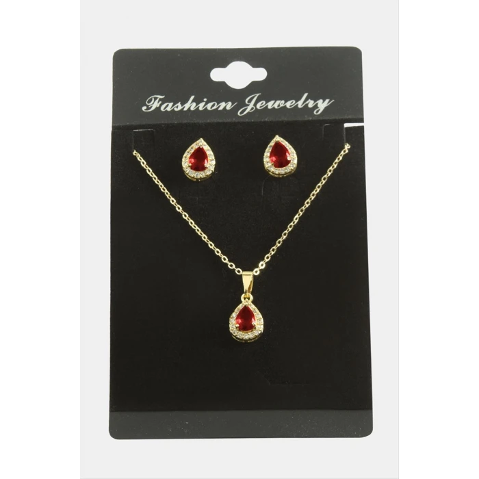 ieg™ Damla Zirkon Taşlı Set Kolye