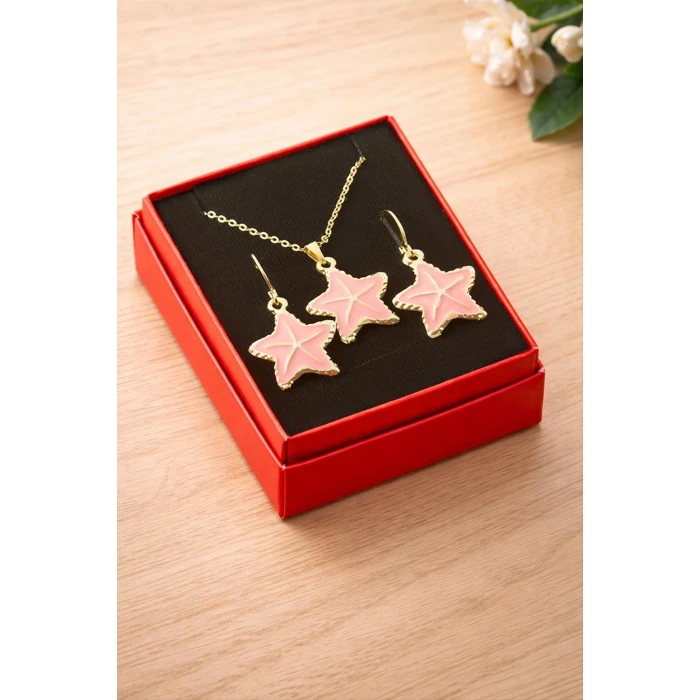 ieg™ Deniz Yıldızı Mineli Kutulu Kolye Set