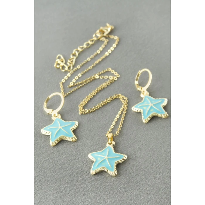 ieg™ Deniz Yıldızı Mineli Kutulu Kolye Set