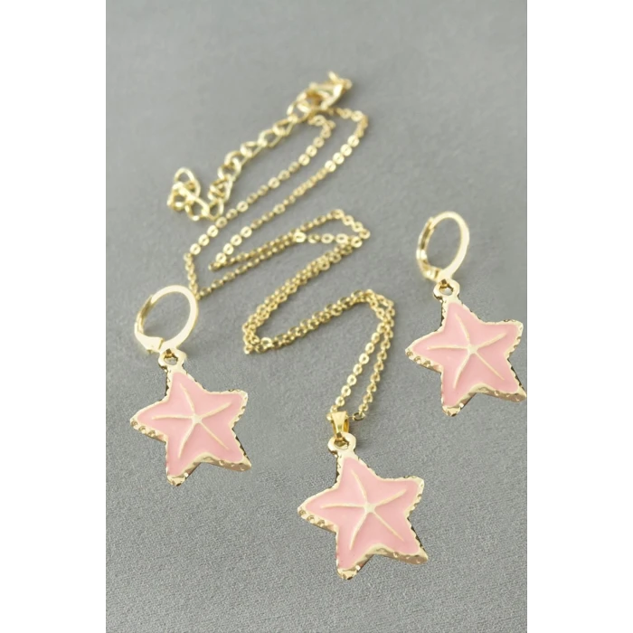 ieg™ Deniz Yıldızı Mineli Kutulu Kolye Set