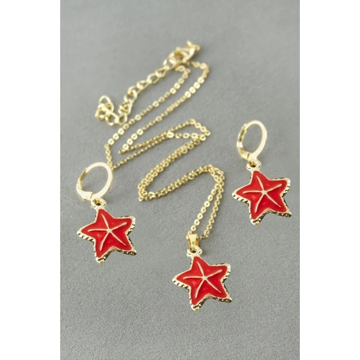 ieg™ Deniz Yıldızı Mineli Kutulu Kolye Set