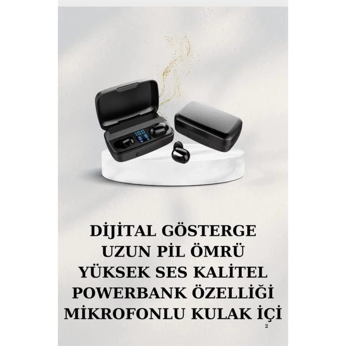ieg™ Dijital Göstergeli Bluetooth Kulaklık Kablosuz TWS Stereo Bluetooth 5.0