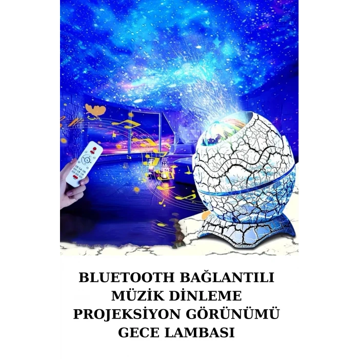 ieg™ Dinozor Yumurtası Gece Masa Lambası Bluetooth Hoparlör 14 Renk Seçeneği