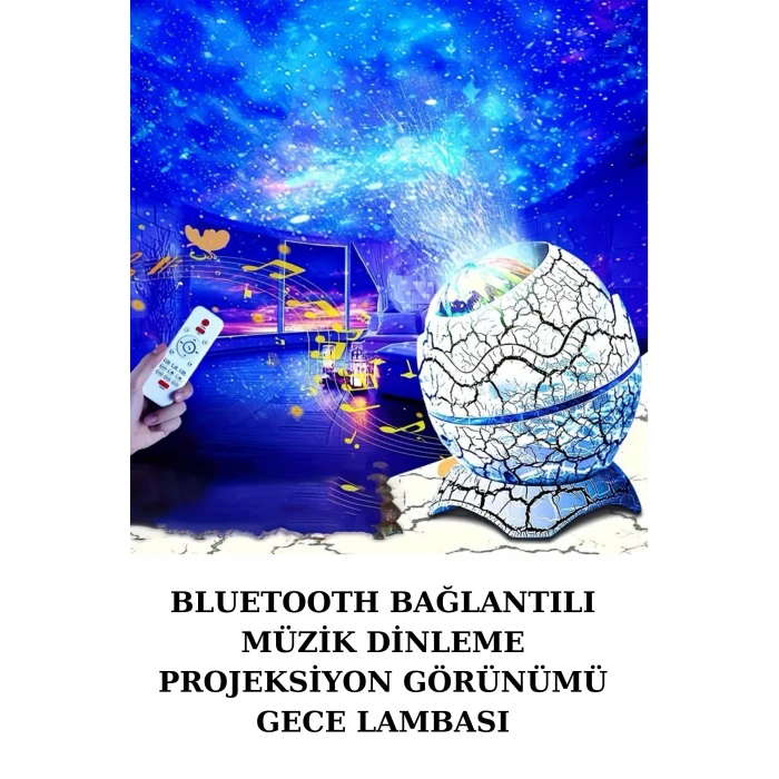 ieg™ Dinozor Yumurtası Gece Masa Lambası Bluetooth Hoparlör 14 Renk Seçeneği