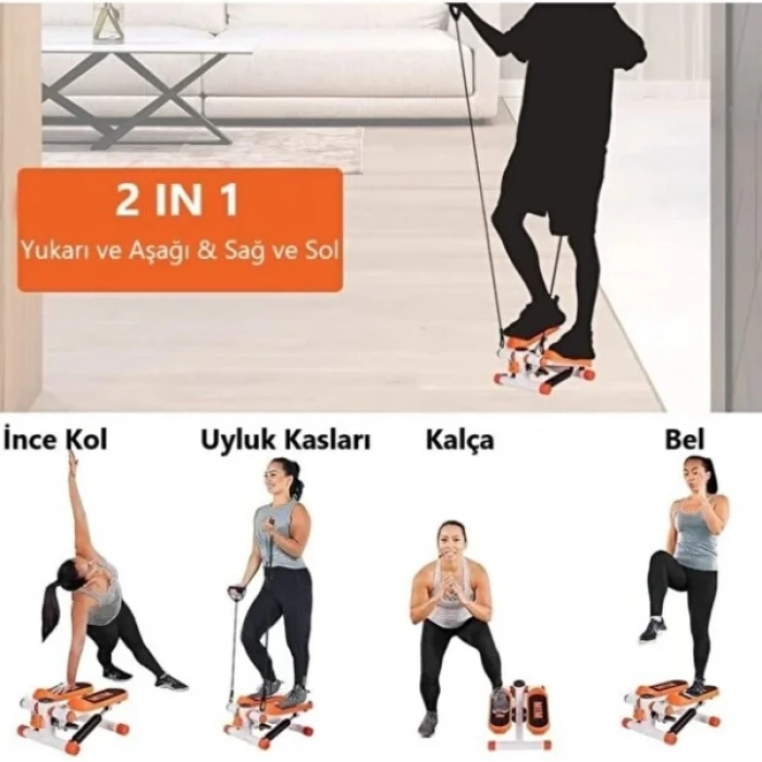 ieg™ Direnç Lastikli Mini Stepper Egzersiz Aleti