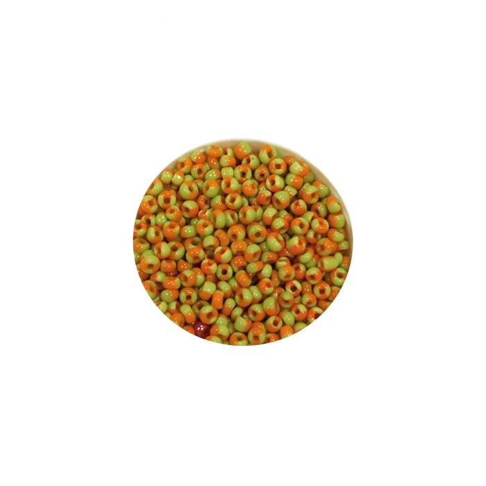 İEG Dökme Cam Kum Boncuk (11/0) 2 mm - 60 Gram -  Sarı Turuncu - BNC066