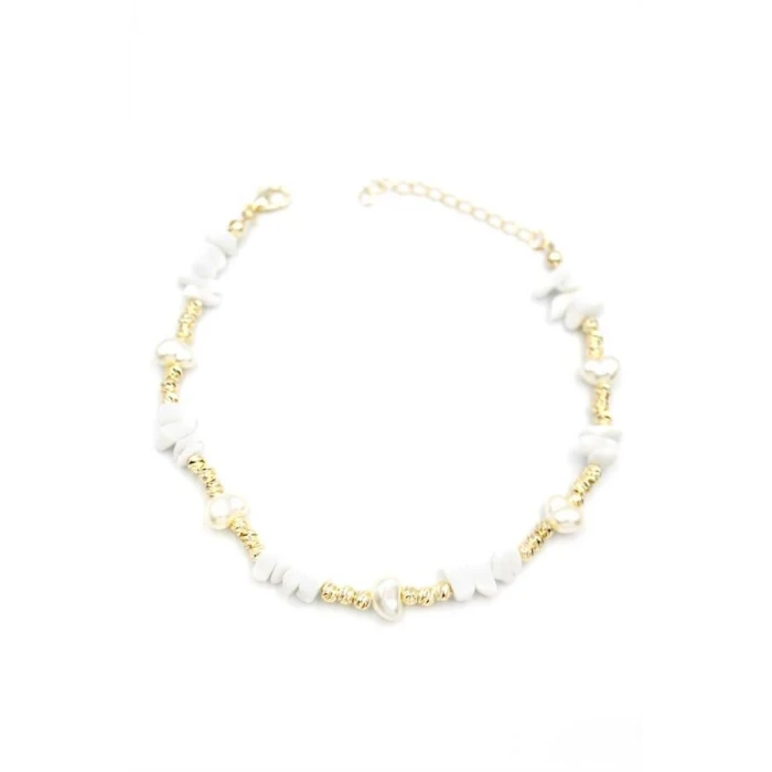 ieg™ Dorika Taş Halhal - Beyaz