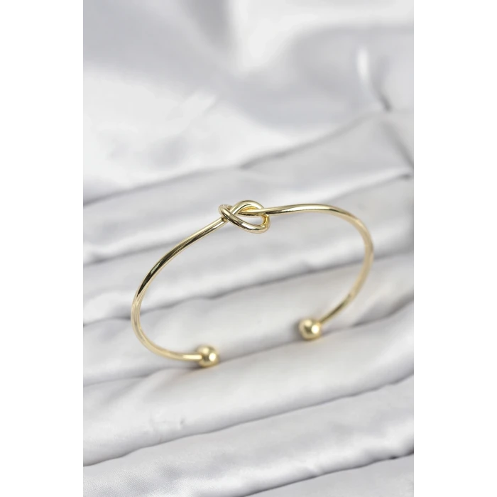 ieg™ Düğüm Model Pirinç Gold Renk Kadın Bileklik