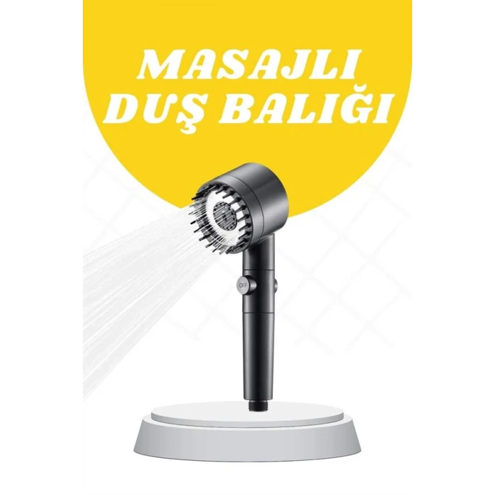 ieg™ Duş Başlığı Yüksek Basınçlı Masaj Taraklı 3 Kademeli