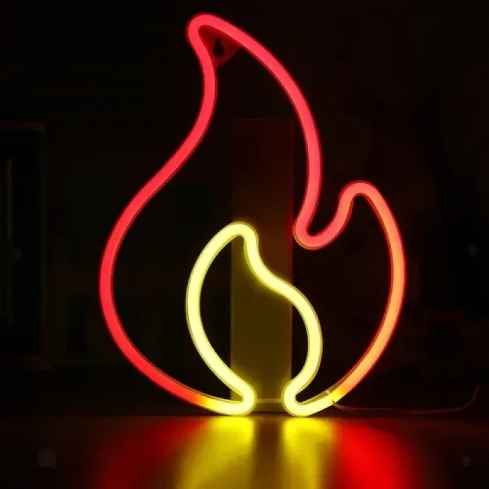 ieg™ Duvara Asmalı Neon Alev Işık