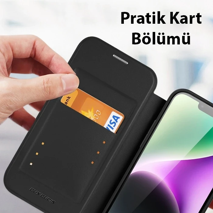 ieg™ Dux Ducis İphone 14 Plus 6.7 Kılıf Skin X Pro Series Magsafe Kapaklı Kılıf Folio Case
