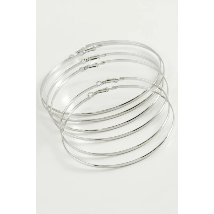 ieg™ Düz Metal Halka Küpe 6 Adet