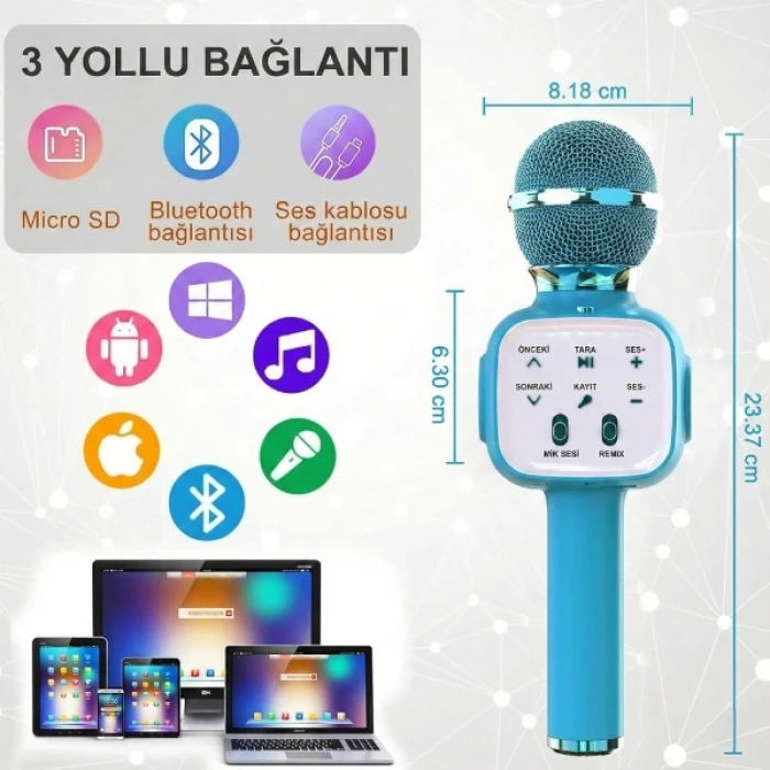 ieg™ Eğlenceli Karaoke Mikrofonu - Çocuklar İçin