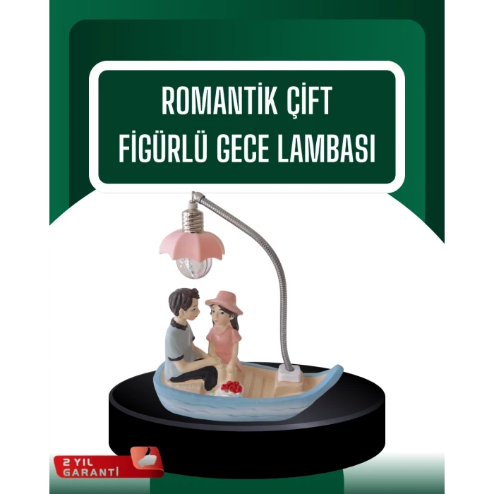 ieg™ El Ele Tutuşan Çift Figürlü Dekoratif Gece Lambası Romantik Tasarım