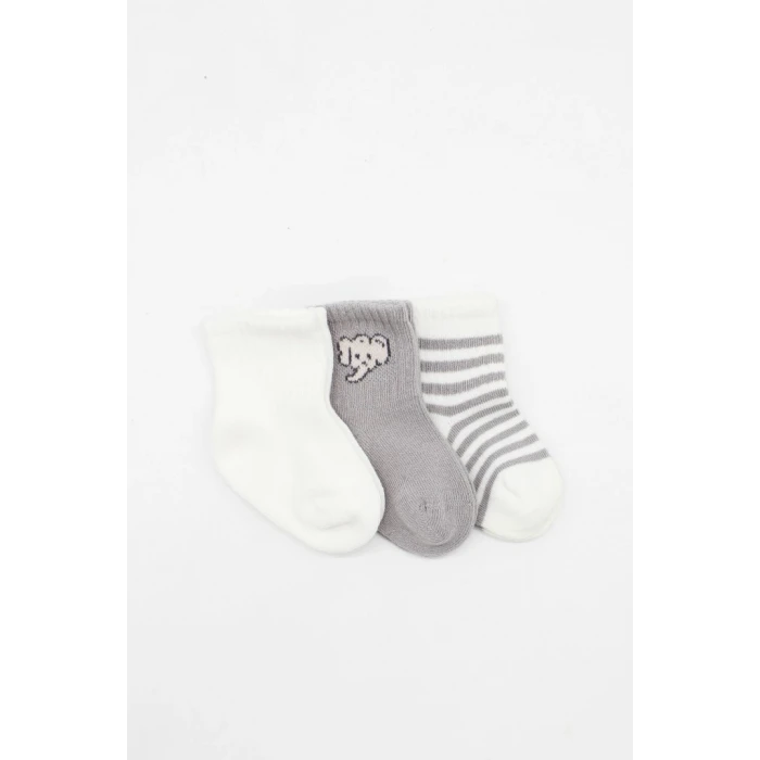 ieg™ Elephant Boy 3lü Penye Soket Çorap 10135 Ekru