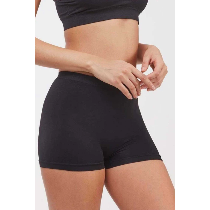 ieg™ Elite Life Dikişsiz Kadın Boxer Siyah Şort 830