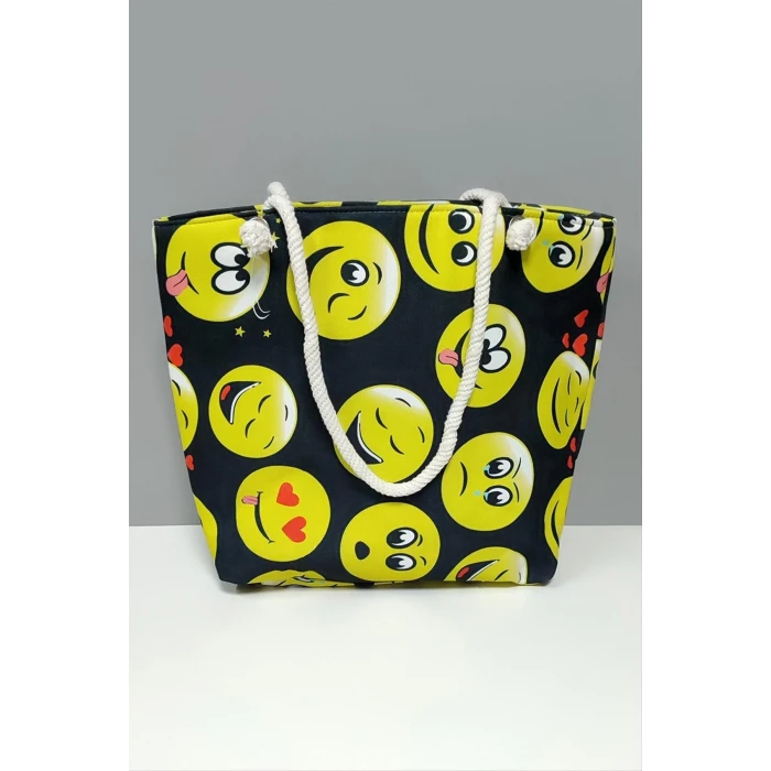 ieg™ Emoji Desenli Plaj Çantası
