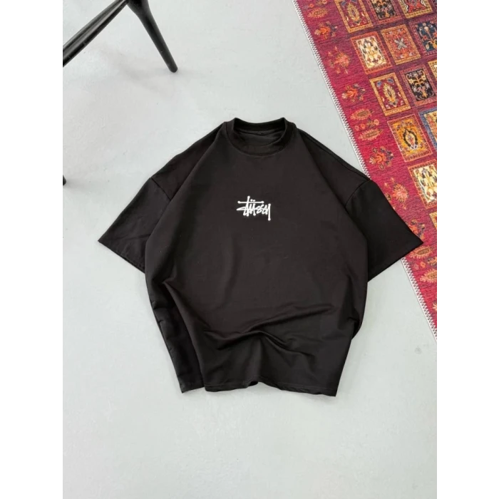 ieg™ Erkek Baskılı Oversize T-shirt - Siyah