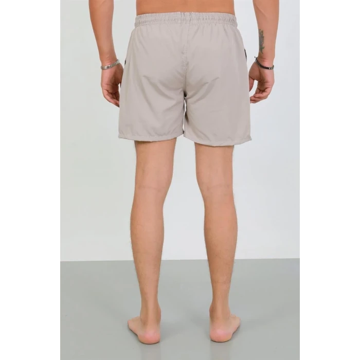 ieg ™ Erkek Fermuarlı Cepli Deniz Şortu Bej