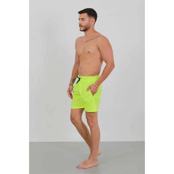 ieg ™ Erkek Fermuarlı Cepli Deniz Şortu Neon Yeşil