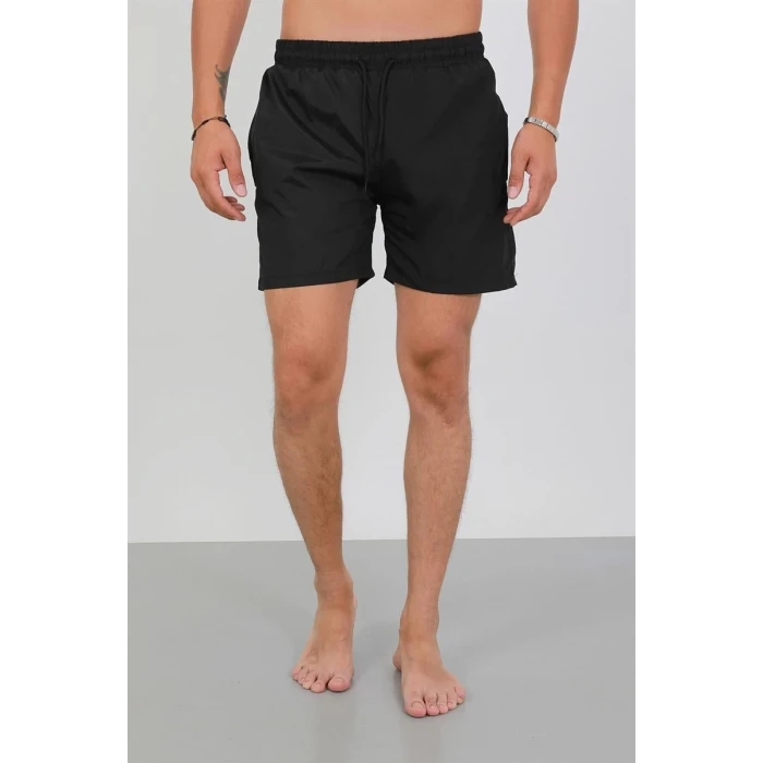 ieg ™ Erkek Fermuarlı Cepli Deniz Şortu Siyah