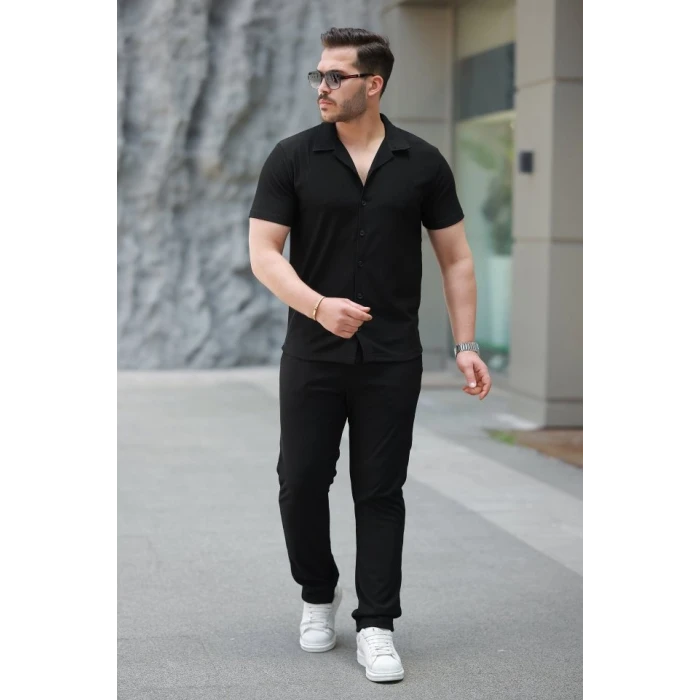 ieg™ Erkek Ottoman Kumaş Pantolon Gömlek Takım