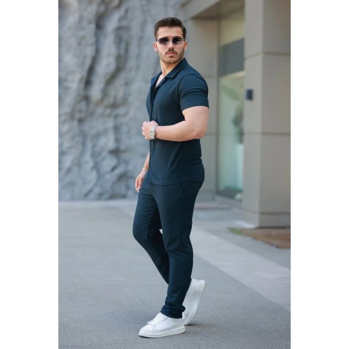 ieg™ Erkek Ottoman Kumaş Pantolon Gömlek Takım