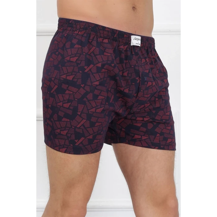 ieg ™ Erkek Penye Boxer Bordo - Lacivert