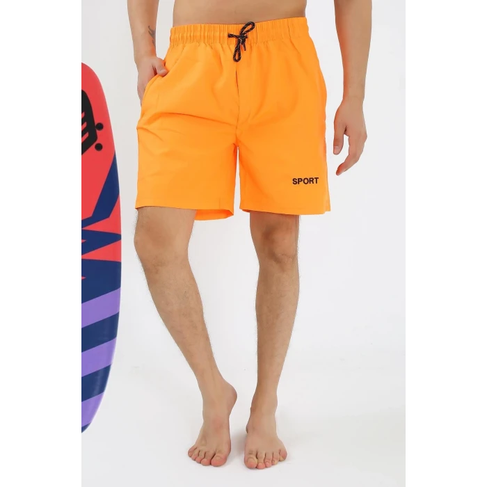 ieg ™ Erkek Turuncu Deniz Şortu