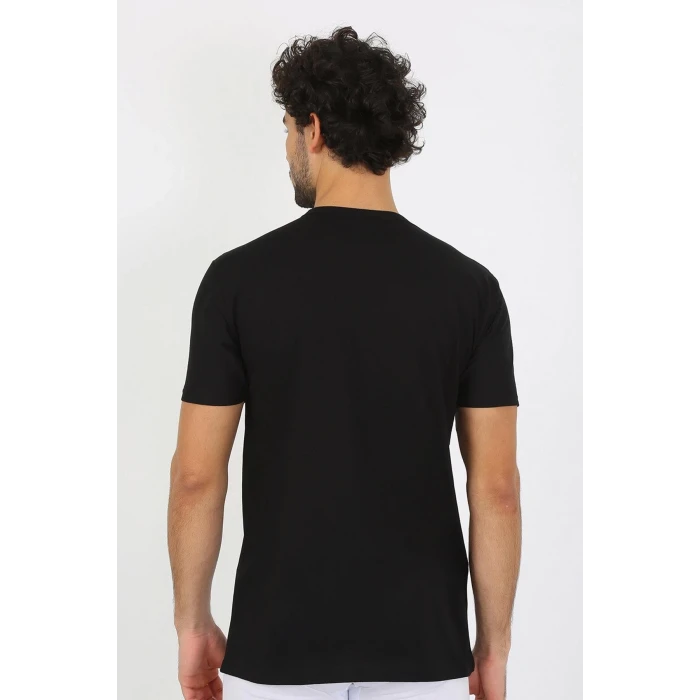 ieg ™ Erkek V Yaka Siyah Penye Atlet