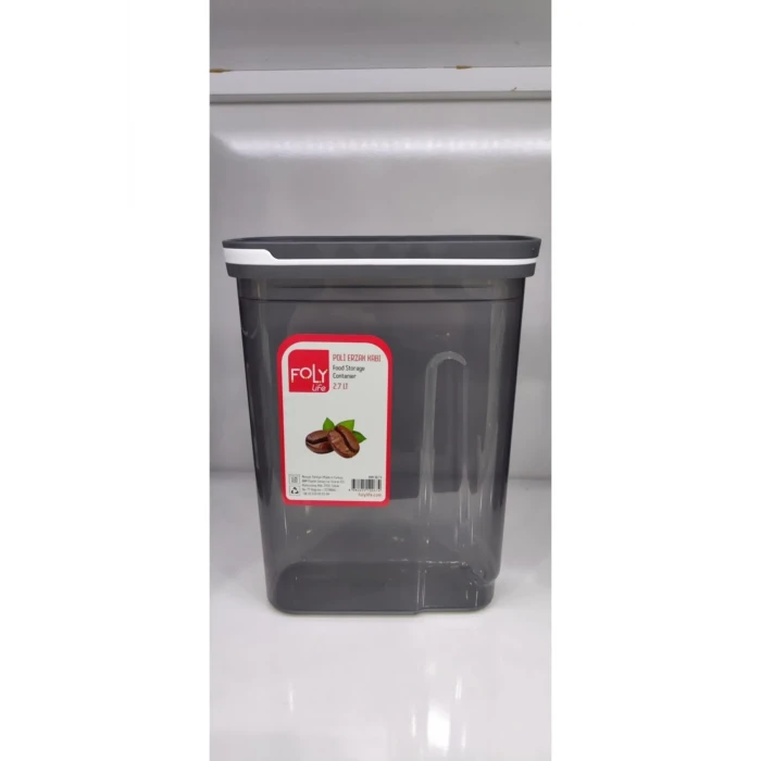 İEG Erzak Saklama Kabı 2.7 Lt Ölçekli Kapağı Kızaklı Yeni -BNM-0674