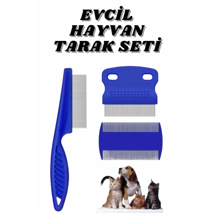 ieg™ Evcil Hayvan Bit Tarağı Seti Paslanmaz Çelik Bıçaklı 4lü Set