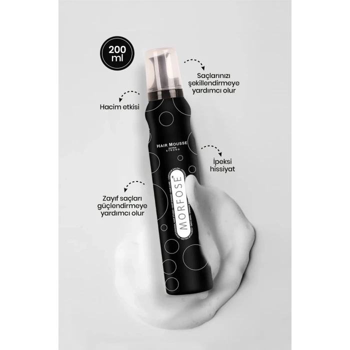 İEG Extra Strong Saç Köpük 200 ML - Ekstra Hacim Tutuş - mrfs