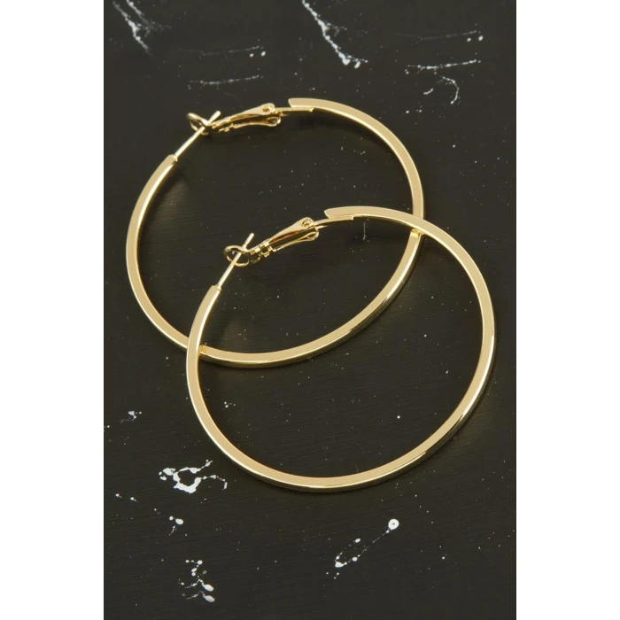 ieg™ Ezme Lüks Çelik Halka Küpe 4 cm