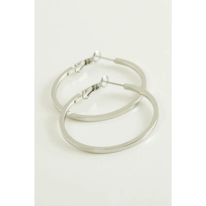 ieg™ Ezme Lüks Çelik Halka Küpe 4 cm