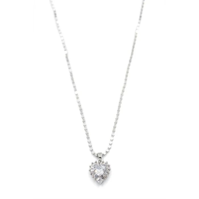 ieg™ Ezme Zincir Taşlı Kolye - Gümüş