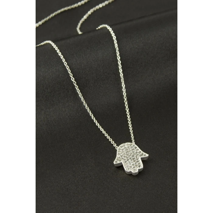 ieg™ Fatma Ana Eli Zirkon Taşlı Kolye