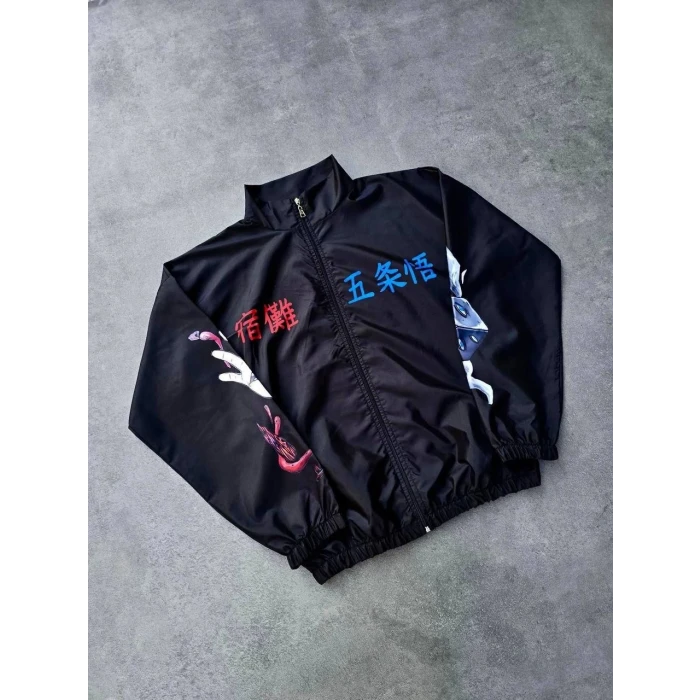 ieg™    Fermuarlı Dijital Baskılı Rüzgarlık - Siyah -