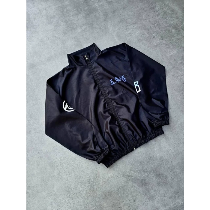 ieg™    Fermuarlı Dijital Baskılı Rüzgarlık - Siyah -