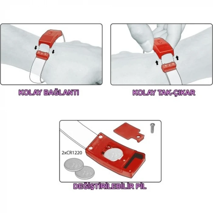 ieg ™ Festival & Parti LED Bileklik – 3 Modlu Işıklı