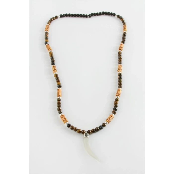 ieg™ Fil Dişi Kaplangözü Doğaltaş Kolye