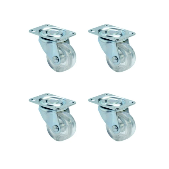 Furç Tablalı Bilyalı Teker - 38MM - Şeffaf HKS240 - 4 Adet