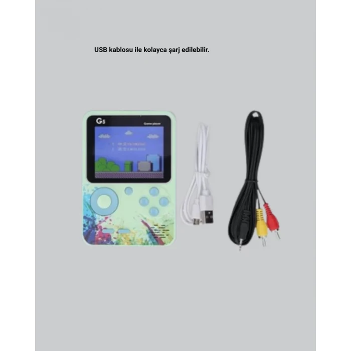 ieg™ G5 Taşınabilir Retro Game Box 500 Oyunlu Şarjlı Mini Oyun Konsolu