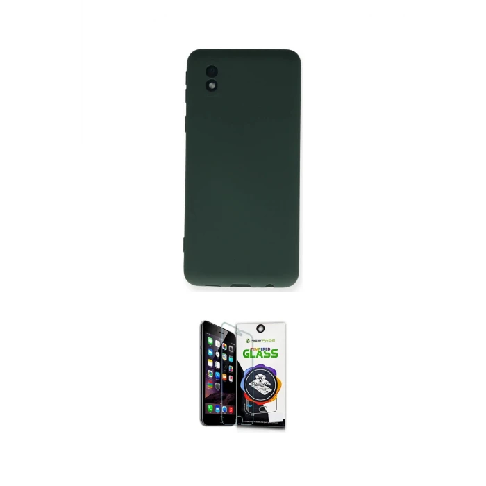 ieg™ Galaxy A01 Core Kılıf Ahenk Serisi - Şeffaf Temperli Cam Ekran Koruyucu