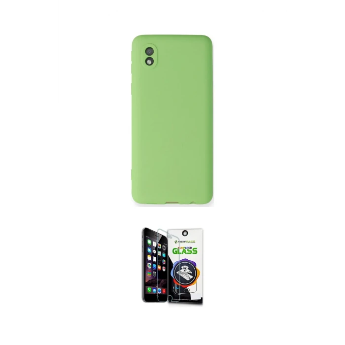 ieg™ Galaxy A01 Core Kılıf Kozmos Yansıma Özel Seri - Şeffaf Temperli Cam Ekran Koruyucu