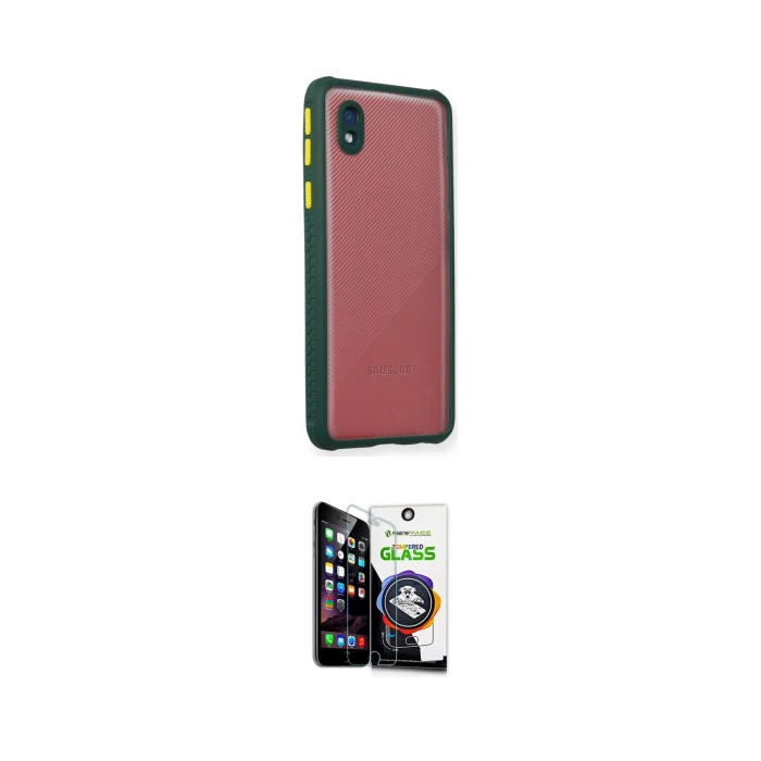 ieg™ Galaxy A01 Core Kılıf Nova Asil Özel Seri - Şeffaf Temperli Cam Ekran Koruyucu