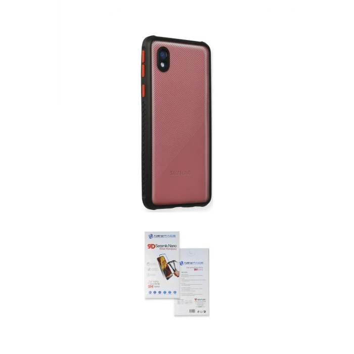 ieg™ Galaxy A01 Core Kılıf Nova Asil Özel Seri - Siyah Seramik Nano Ekran Koruyucu