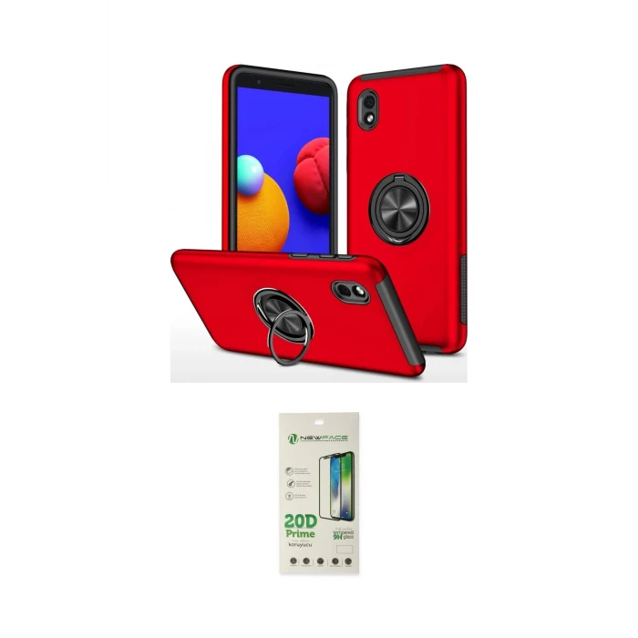 ieg™ Galaxy A01 Core Kılıf Odak Form Prime - Siyah 20D Premium Cam Ekran Koruyucu