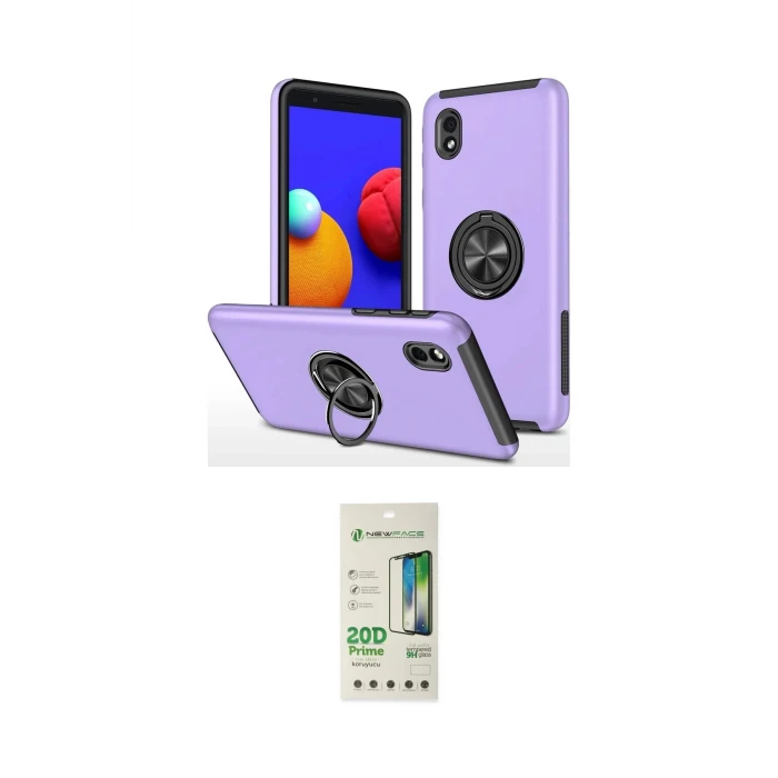 ieg™ Galaxy A01 Core Kılıf Odak Form Prime - Siyah 20D Premium Cam Ekran Koruyucu